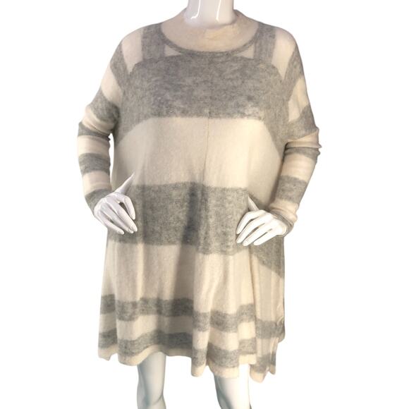 Free People Womens Size XS/S Poncho Lafayette Stripe Alpaca Blend Sweater - Picture 11 of 15
